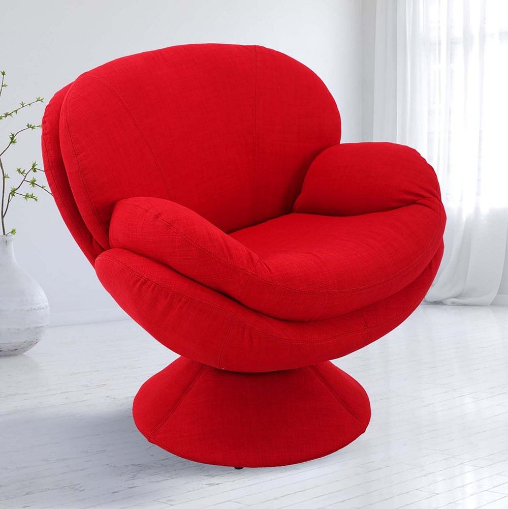 Accent Chair in Red Fabric